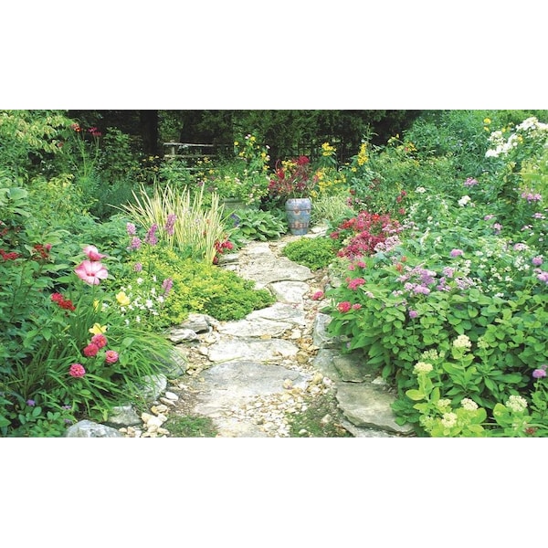 Biggies Scenes Window Well Scenes-Garden, 100 in wide x 60 in high - BG-WW-GDN-100