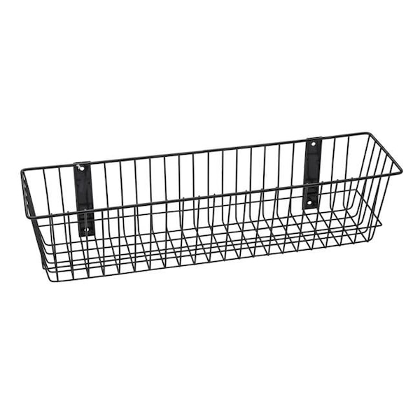 Rack Em Racks Rack Em Racks 9083-B Universal Wire Basket; Black - 24 x 6 x 6 in. - 9083-B