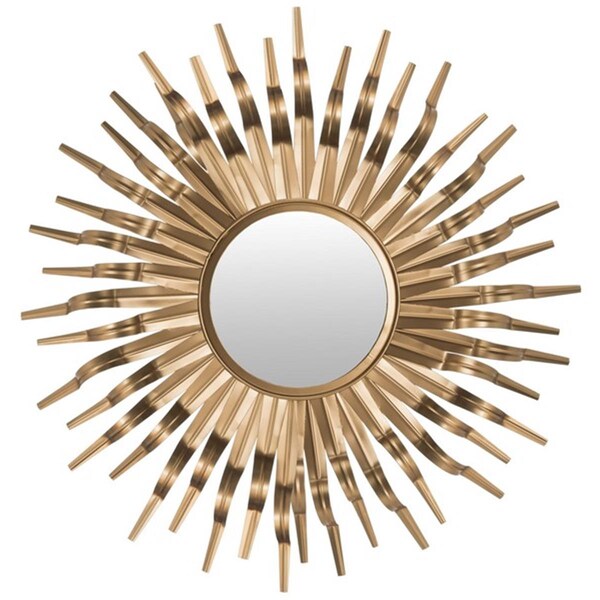 Safavieh 1.5 x 36 x 36 in. Sun Mirror, Gold - MIR3007B