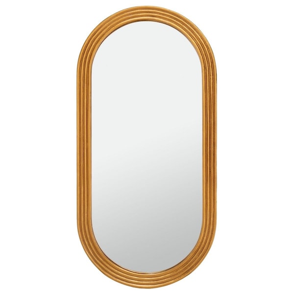 Safavieh 22.5 x 1.25 x 45.25 in. Jeanelle Oval Gold Mirror - CMI1008A