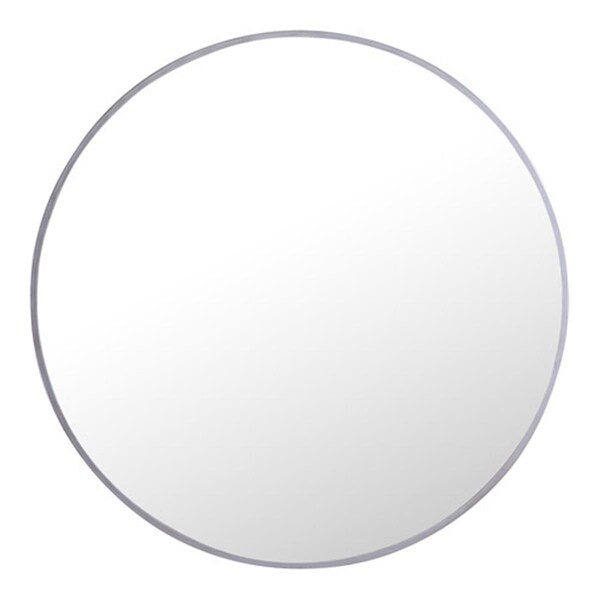 Doba-Bnt 24 in. Eternity Metal Frame Round Mirror, Silver - SA2961424