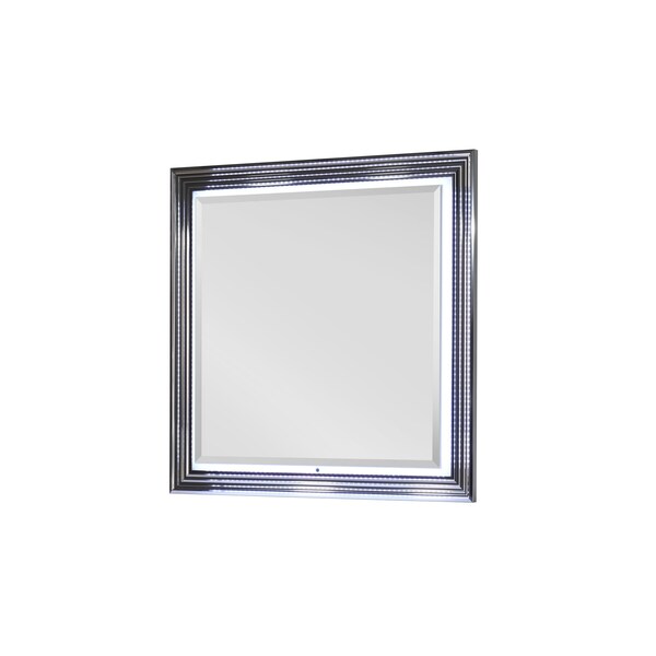 Global Furniture Usa Modern  High Gloss Ylime Smooth White Mirror With Led - 2478