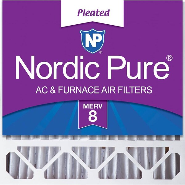 Nordic Pure 20x20x5 Pleated Air Filter, High Capacity, Electrostatically Charged Synthetic Media, MERV 8 - 20X20X5HM8-1