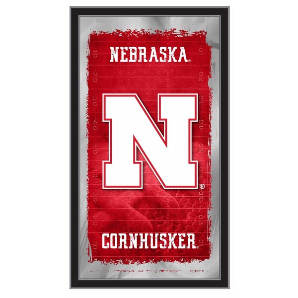 Holland Bar Stool Co Nebraska 15" x 26" Football Mirror - MFTBLNEBRUN