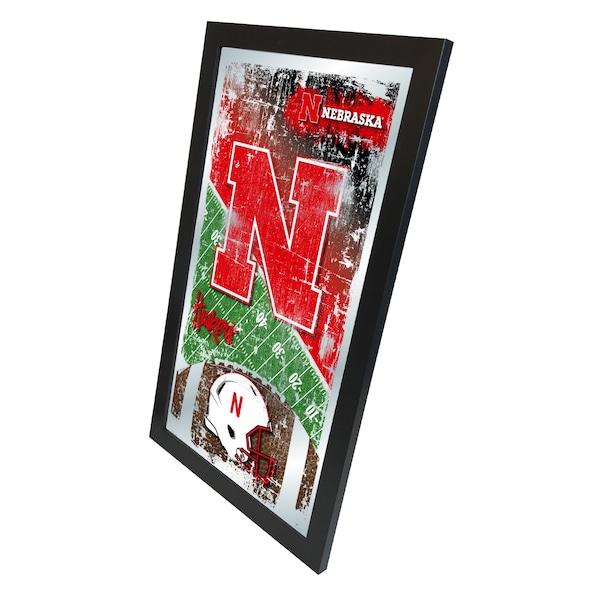 Holland Bar Stool Co Nebraska 15" x 26" Football Mirror - MFTBLNEBRUN