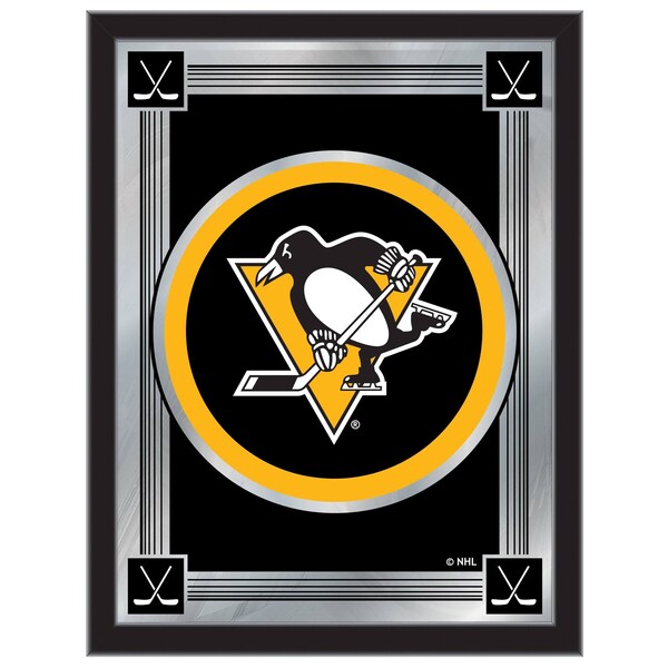 Holland Bar Stool Co Pittsburgh Penguins 17" x 22" Logo Mirror - MLOGOPITPEN