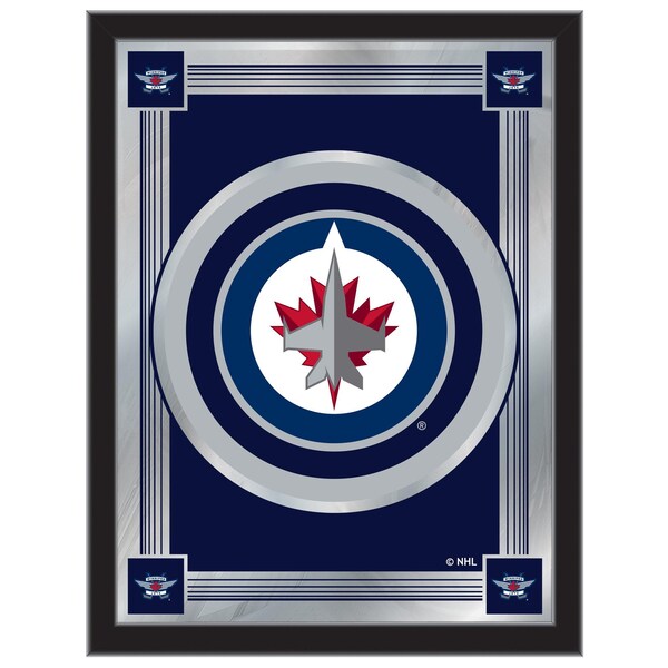 Holland Bar Stool Co Winnipeg Jets 17" x 22" Logo Mirror - MLOGOWINJET