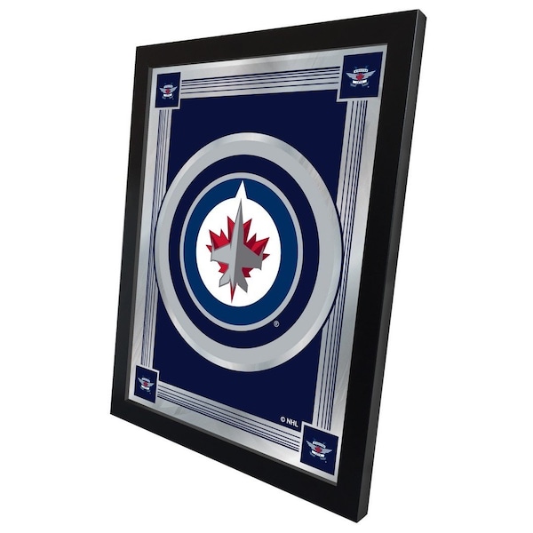 Holland Bar Stool Co Winnipeg Jets 17" x 22" Logo Mirror - MLOGOWINJET