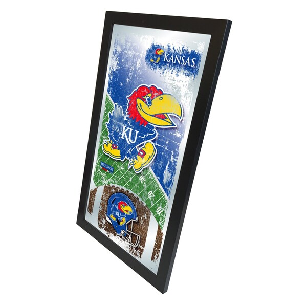 Holland Bar Stool Co Kansas 15" x 26" Football Mirror - MFTBLKNSASU