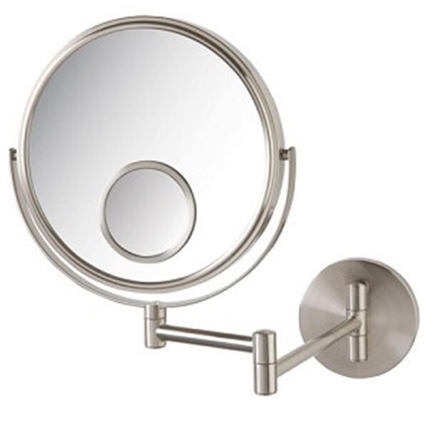 Rickis Rugs 8 in., 10X-1X with 15X Spot Wall Mount Mirror, Nickel - RI1523452