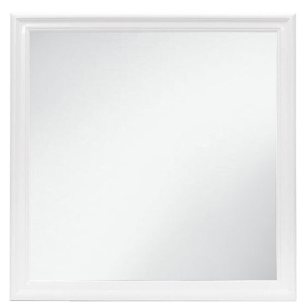 Global Furniture Usa Charlie Mirror, White - CHARLIE-WHITE-MR