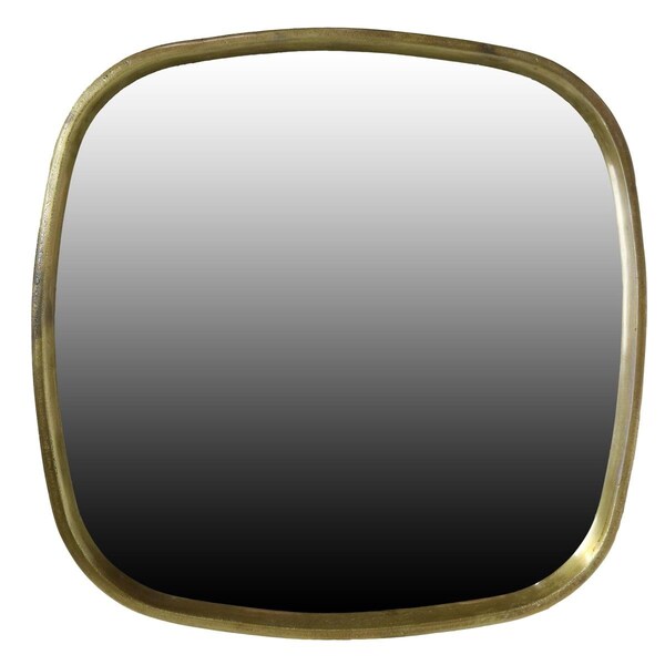 Homeroots 27 x 27 x 22.4 in. Payton Organic Metal Mirror, Brass - 396689