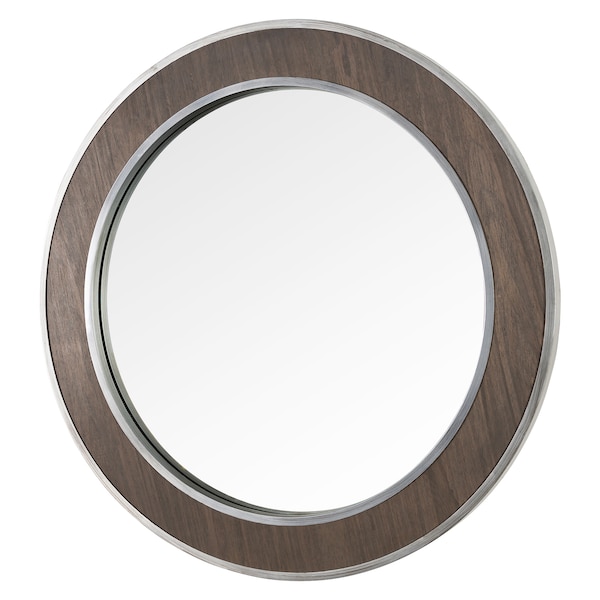 Varaluz Macie 30-In Round Wood And Metal Mirror - 4DMI0120