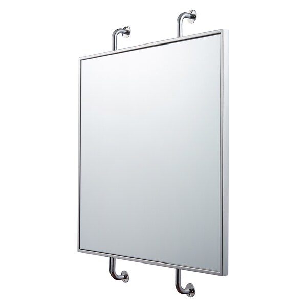 Varaluz Tycho 32X26 Pipe Mounted Wall Mirror - Polished Nickel - 4DMI0104