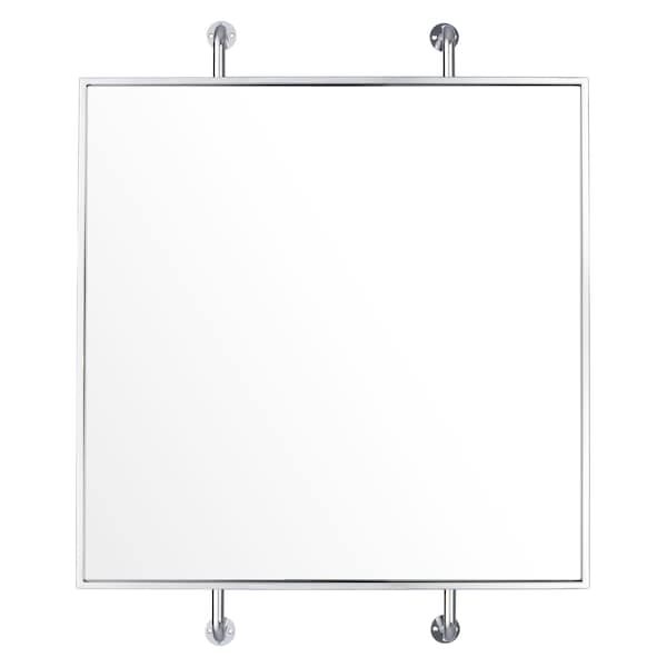 Varaluz Tycho 32X26 Pipe Mounted Wall Mirror - Polished Nickel - 4DMI0104