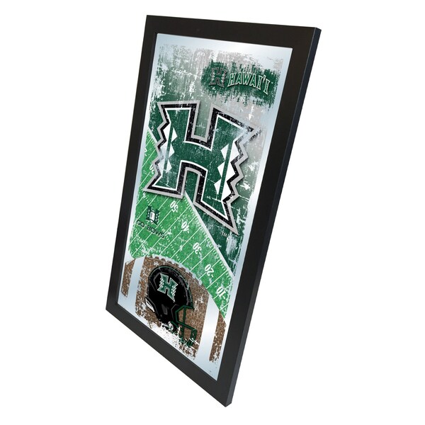 Holland Bar Stool Co University of Hawaii 15" x 26" Football Mirror - MFTBLHAWAII