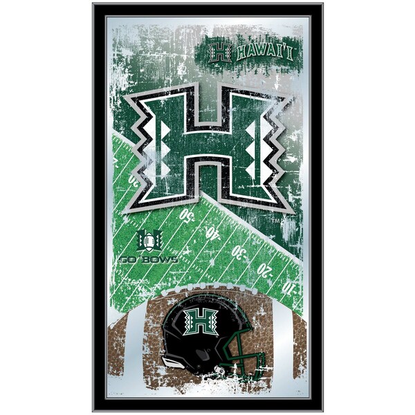 Holland Bar Stool Co University of Hawaii 15" x 26" Football Mirror - MFTBLHAWAII