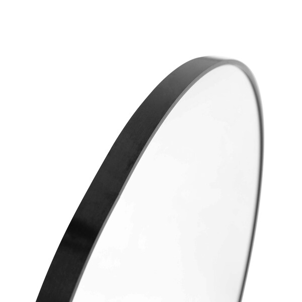 Flash Furniture 36" Round Black Metal Framed Accent Wall Mirror - RH-M003-RD91MB-BK-GG