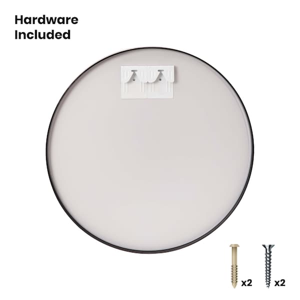 Flash Furniture 36" Round Black Metal Framed Accent Wall Mirror - RH-M003-RD91MB-BK-GG