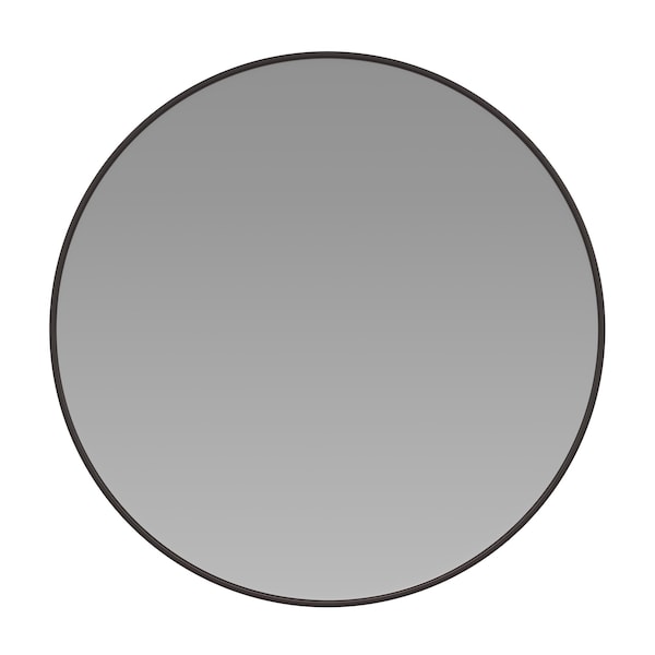 Flash Furniture 36" Round Black Metal Framed Accent Wall Mirror - RH-M003-RD91MB-BK-GG