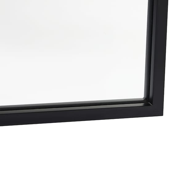 Flash Furniture Mila 22in x 65in Arched Metal Framed Wall Mirror, Black - HMHD-23M009YBN-BLK-GG