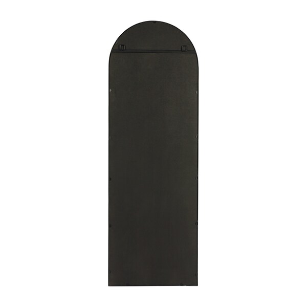 Flash Furniture Mila 22in x 65in Arched Metal Framed Wall Mirror, Black - HMHD-23M009YBN-BLK-GG