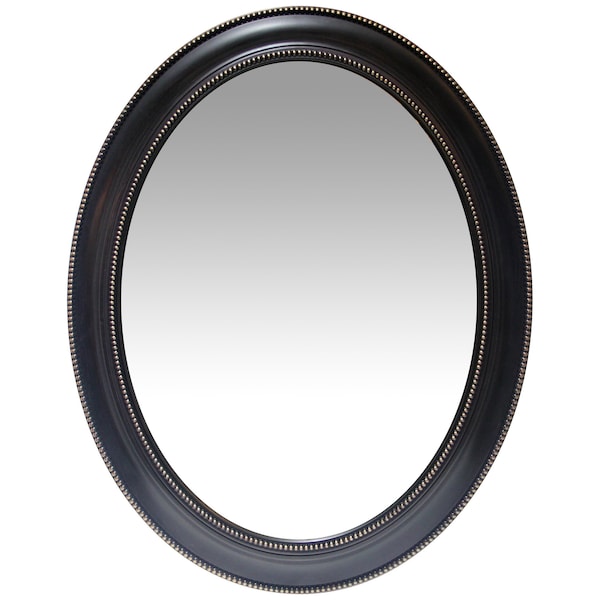 Infinity Instruments Sonore - H 30 x W 24 in Antique Black Decorative Frame Wall Mirror - 15370BK