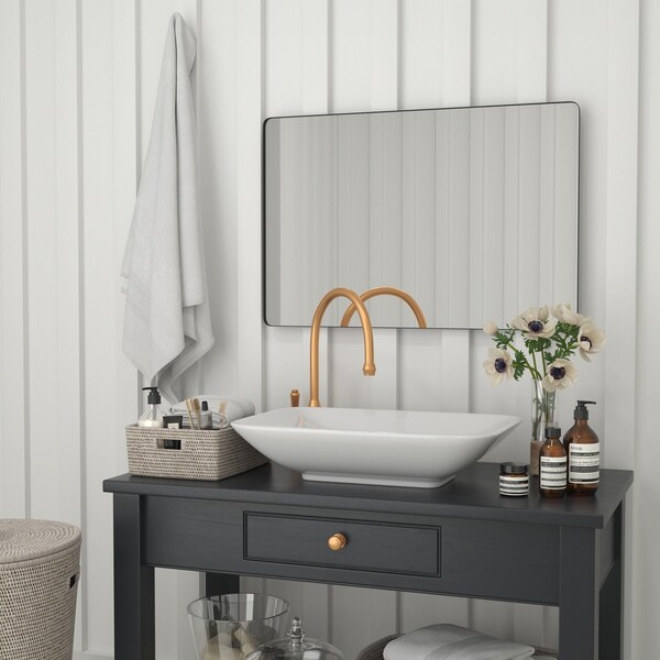 Flash Furniture 24" x 36" Black Metal Framed Accent Wall Mirror - RH-M001-SRC6191MB-BK-GG