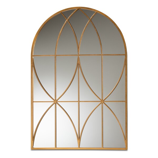 Baxton Studio Celerina Modern and Contemporary Gold Finished Metal Accent Wall Mirror - 189-11896-ZORO