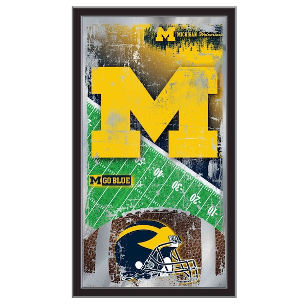Holland Bar Stool Co Michigan 15" x 26" Football Mirror - MFTBLMICHUN