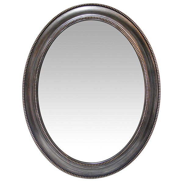Infinity Instruments Sonore - H 30 x W 24 in Antique Silver Decorative Frame Wall Mirror - 15370AS