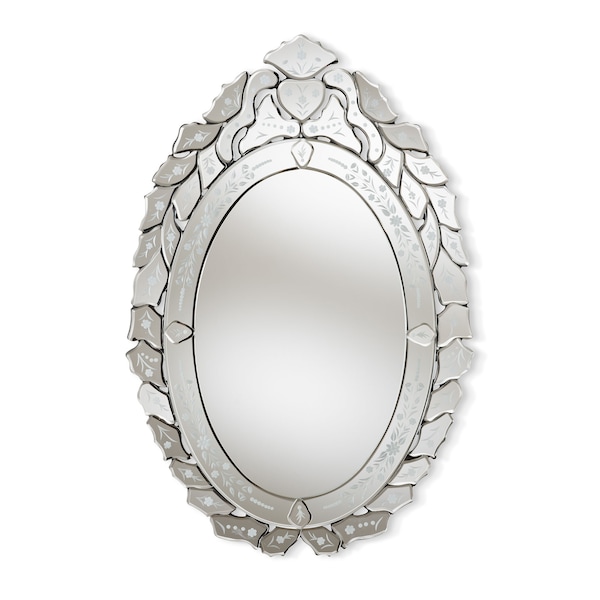 Baxton Studio Livia Silver Finished Venetian Style Accent Wall Mirror - 150-8878