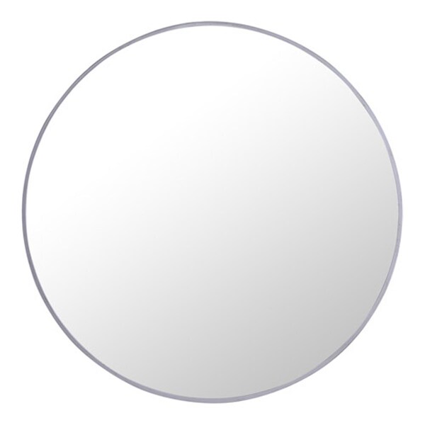 Doba-Bnt 28 in. Eternity Metal Frame Round Mirror, Silver - SA2955334