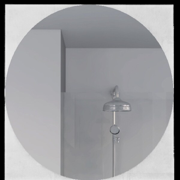 Tuhome Salerno Mirror, Square Shape, Sandblasting Borders, Mirrored Glass - ES40010