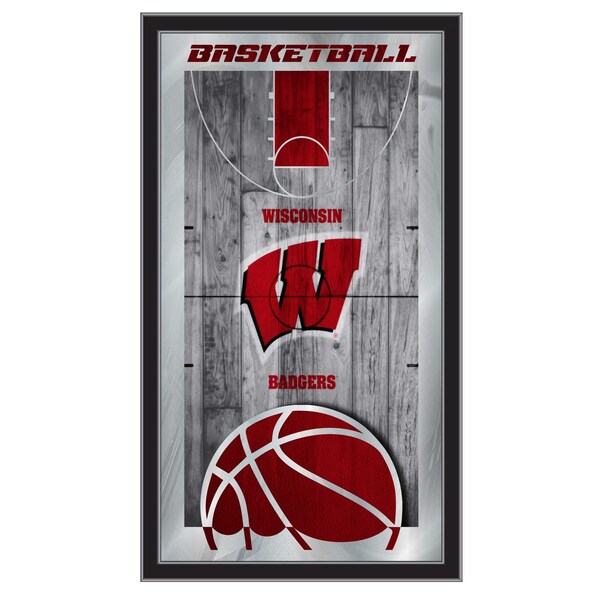 Holland Bar Stool Co Wisconsin 15" x 26" Basketball Mirror - MBSKTWISCON