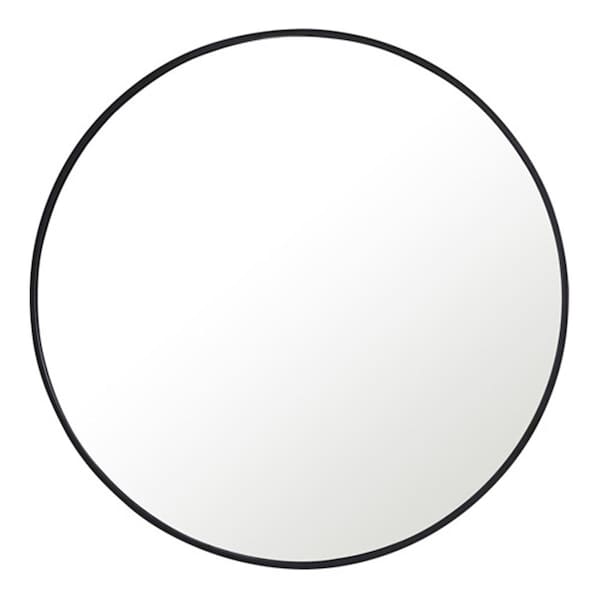 Convenience Concepts 36 x 36 in. Eternity Metal Frame Round Mirror - Black - HI2211205