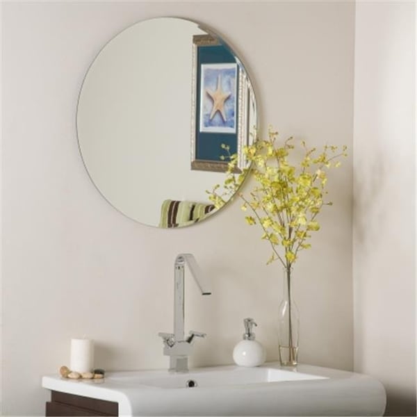 Decor Wonderland Decor Wonderland SSM213 Frameless Round Beveled Mirror - SSM213