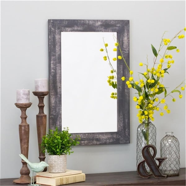 Deluxdesigns Morris Wall Mirror, Gray - 40 x 30 in. - DE2522560