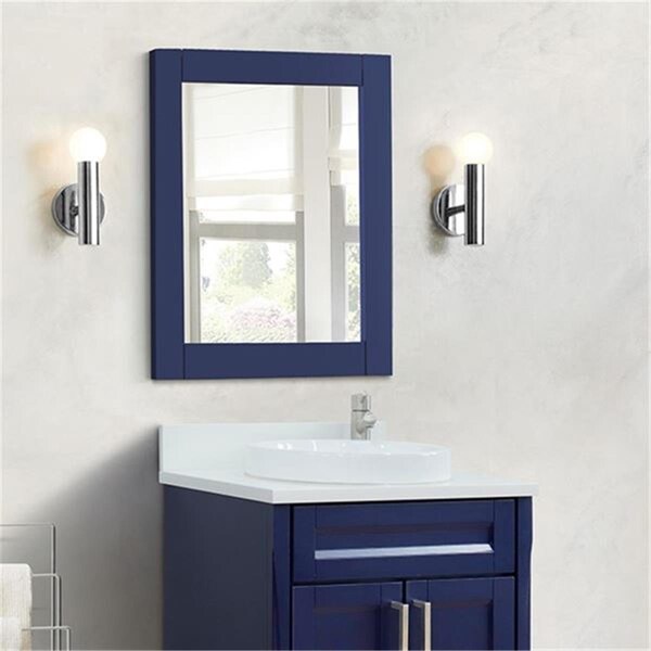 Comfortcorrect 24 in. Wood Frame Mirror, Blue - CO3331132