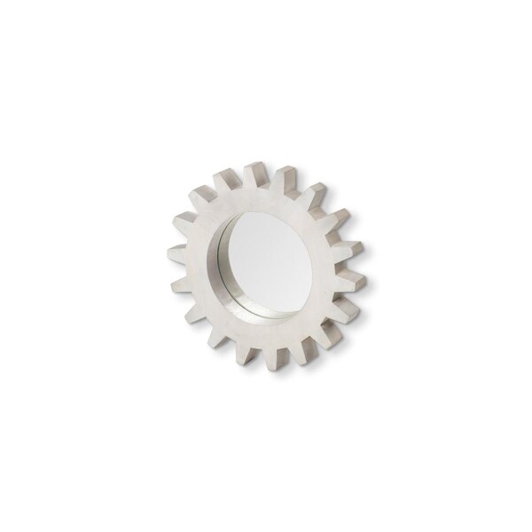 Palacedesigns 17 in. Round White Wood Frame Wall Mirror - PA3088996