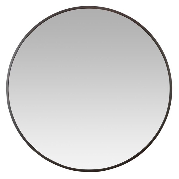Aspire Home Accents Bali Modern Round Wall MirrorGray 40 in. - 7549