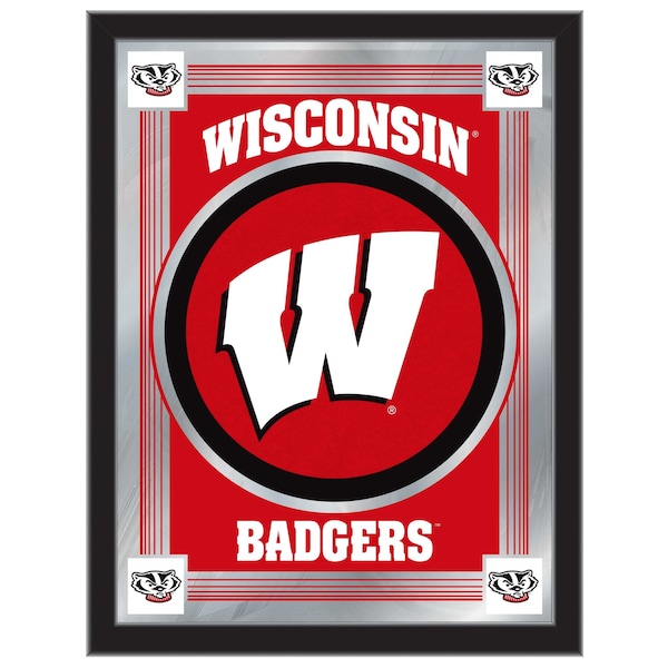 Holland Bar Stool Co Wisconsin "W" 17" x 22" Logo Mirror - MLOGOWISC-W