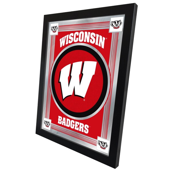 Holland Bar Stool Co Wisconsin "W" 17" x 22" Logo Mirror - MLOGOWISC-W