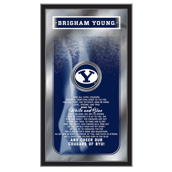 Holland Bar Stool Co Brigham Young 26" x 15" Fight Song Mirror - MFGHTBRIGYN