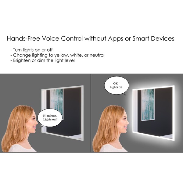 Castello Usa Smart Lisa 72 x 30 LED Smart Mirror with Voice Commands - CB-SM430-72-30