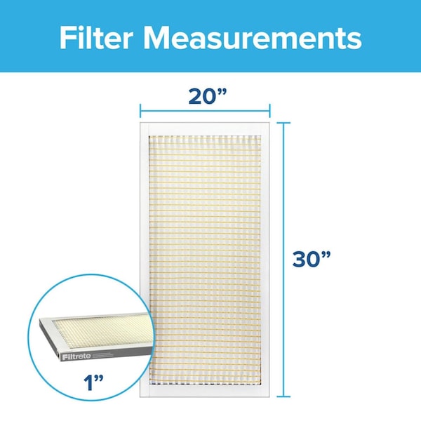 3M Filtrete 20 in. W X 30 in. H X 1 in. D 5 MERV Pleated Filter Dust 1 pk - 322DC-6