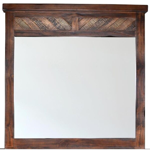Sunset Trading 44 x 45 x 3.5 in. Riviera Mirror - Walnut - HH-4280-320