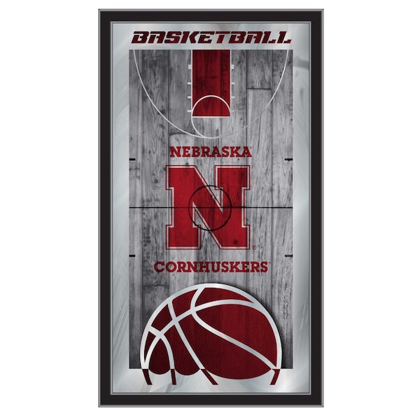 Holland Bar Stool Co Nebraska 15" x 26" Basketball Mirror - MBSKTNEBRUN