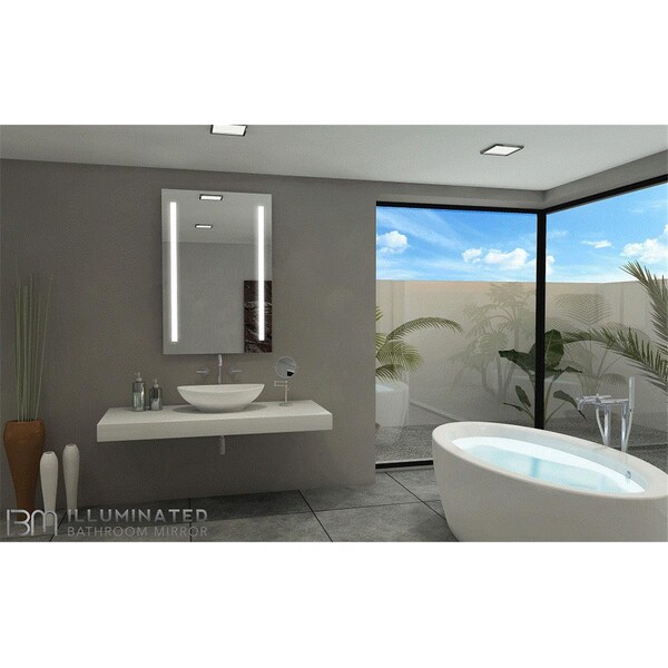 Paris Mirror 28 x 2 x 48 in. Verano Mirror with 6000K LED Backlight - VERA48286000