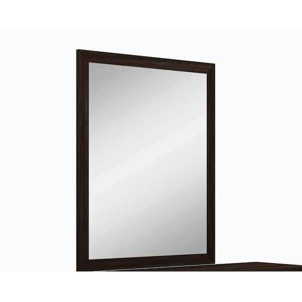 Oceantailer Home Roots Beddings Refined High Gloss Mirror, Wenge - 43 in. - 329655